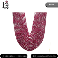 Rubis africain naturel couleur rouge foncé 2-4mm taille meilleure qualité rubis facettes non traitées perles pierres précieuses pour collier et bijoux