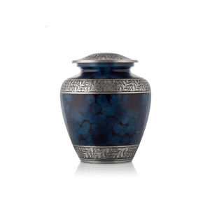 Bleu Gravé Feu Pas Cher Prix En Aluminium Classique Humain Cendres Urnes Vente Chaude et Haute Qualité En Offre Spéciale - Product Image 1