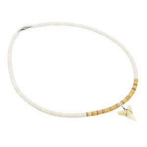 सफेद क्लैम शेल हार के साथ सफेद क्लैम शेल हार संयोजन कृत्रिम दांत के साथ - Product Image 2