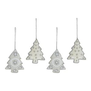 Décorations de Noël et de vacances Ornement de décoration d'arbre de Noël en velours royal brodé à la main - Product Image 1