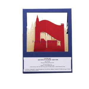 Calendrier de table mensuel de New York 2022 Conception de papier pop-up 3D unique avec impression élégante - Product Image 5