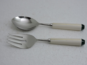 Poignée en résine avec poignée en acier design fait main et acier inoxydable avec gadgets de serveur de salade polis accessoires de cuisine - Product Image 5