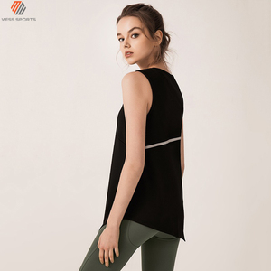 MESS SPORTS Débardeurs de yoga pour femmes en couleur unie - Tissu en terry respirant et à séchage rapide pour le sport et la remise en forme - Product Image 5