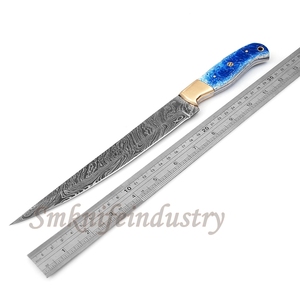 Nouveau Personnalisé Damas Forgé à la Main cuisine couteau Avec gaine en cuir (smk1631) - Product Image 3