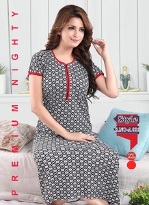 Camisón largo de algodón con encaje y cuello de pico para mujer, ropa de dormir cómoda, de buena calidad - Product Image 6