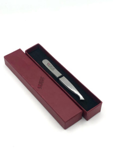 Professionnel meilleure qualité pleine argent nouvelle pince à épiler d'extension de sourcil Instrument de beauté en acier inoxydable Logo personnalisé - Product Image 3