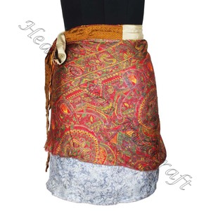 กระโปรงสั้นผ้าไหมโพลีวินเทจสำหรับผู้หญิงผ้าซิ่นขนาดฟรีไซส์ - Product Image 2