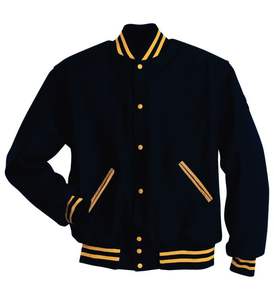 Venta caliente personalizado de los hombres de moda Varsity Jacket Cool Style Fleece invierno béisbol Bomber chaqueta de cuero con cuello alto - Product Image 6