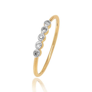 เครื่องประดับสุดหรูชุบทองแบบมินิมอล925สเตอร์ลิงสีขาวโทแพซพลอยสีทูโทนแหวนแต่งงานของขวัญหมั้น - Product Image 2