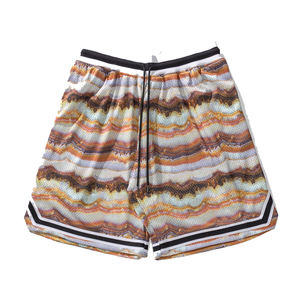 Short de basket-ball rétro classique pour homme avec motif solide imprimé OEM ODM Service Style rétro Impression par sublimation - Product Image 1