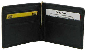 เคสใส่นามบัตรแบบยูนิเซ็กซ์แบบหรูหราคลิปหนีบเงินทำจากโลหะหนังแท้มีความยาวสั้นทรงสลิม - Product Image 2