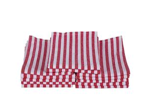 100% algodón tejido a rayas cuadrado rojo 50x70cm súper absorbente de agua toalla de cocina para uso doméstico y hotelero - Product Image 2