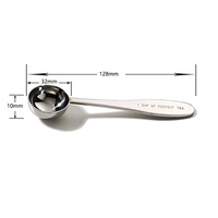 Cuillère doseuse à thé en acier inoxydable de qualité alimentaire, plaquée argent, polissage miroir, design classique, écologique, manche en bois, capacité de 10 ml