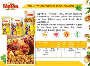 Cacahuètes enrobées au poulet fumé, collation savoureuse et croustillante au goût grillé intense, pour les marques de snacks en détail et la distribution en distributeurs automatiques - Product Image 6