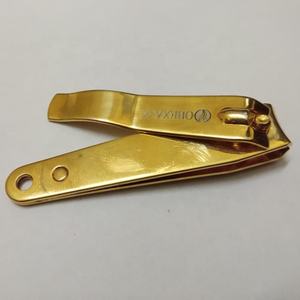 Cortauñas Profesional Obexa de Acero Inoxidable Quirúrgico con Acabado Espejo Dorado, Pequeño Cortador de Cutículas Plegable para Uñas - Product Image 1