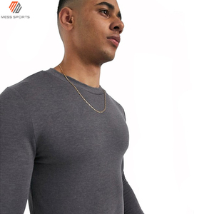 T-shirt personnalisé pour homme à manches longues 100 % coton – T-shirt uni en coton peigné grande taille à manches longues pour homme, vente en gros et personnalisation - Product Image 6