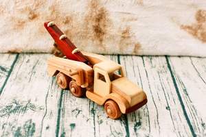 Hecho de madera semi camión transportador de juguete para los niños Angelina + 84327746158 - Product Image 5