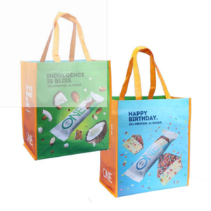 Sac fourre-tout d'épicerie réutilisable écologique en gros vietnamien Logo personnalisé conception de lettre de supermarché PET recyclé non tissé - Product Image 2