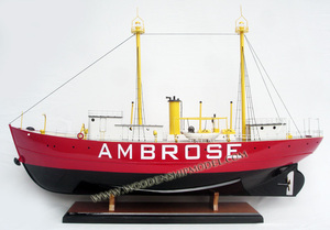 Ambrose Lightship High Quality Wooden Model Boat Handcrafted <b>Novelty</b> <b>Gift</b> - Product Image 5