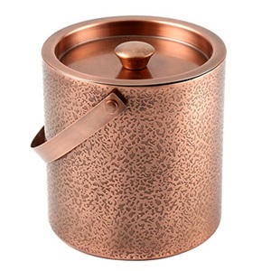 Seau à glace en cuivre Antique, pour boisson, refroidisseur de vin, bac à glace - Product Image 1