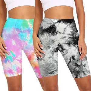 Venta al por mayor de alta calidad por encargo de las mujeres mejor Running Active Wear Gym usa Tie Dye Shorts Foe Ladies - Product Image 4