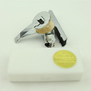 Sceau personnalisé en acier inoxydable portable avec logo gravé pour usage professionnel, notaire et bibliothèque - Product Image 6