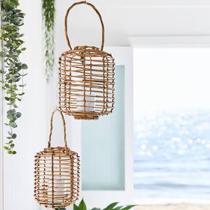 Rustic Natural <b>Bamboo</b> Rattan Lantern Handmade Home Decoration Vietnam Woven Candle Holder <b>Lamp</b> <b>Shade</b> Handle Other Candle Holders - Product Image 1