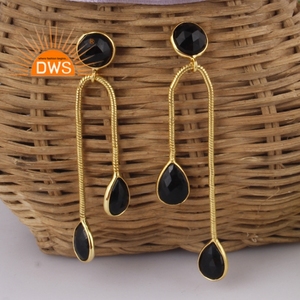Pendiente colgante de piedras preciosas de ónix negro Natural de Plata de Ley 925 para mujer, joyería para mujer, regalo para ella - Product Image 5