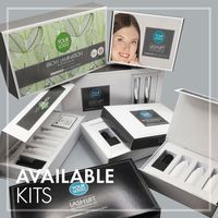 KIT de stratification pour sourcils, étiquettes privées, fermeture magnétique, bouteilles transparentes sans air de 10ml avec flacon de gel de liaison noir, fabriqué en italie