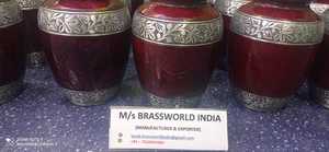 Urna funeraria de metal de estilo americano fabricada en India por Brassworld para adultos-URNA DE CREMACIÓN DE ALUMINIO - Product Image 5