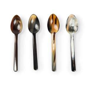 Matériau de haute qualité produit à utiliser en corne naturelle ensemble de cuillères à usage quotidien 4 fêtes pour la maison de mariage hôtel restaurants ensemble de cuisine - Product Image 1