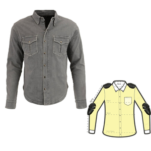 กางเกงยีนส์สไตล์วินเทจสำหรับผู้ชาย ผ้าคีว์ลาร์ป้องกันอย่างดี ผ้าเดนิมผสมผ้าฝ้าย พร้อมซิป  พร้อมเสื้อสำหรับขี่มอเตอร์ไซค์ - Product Image 1