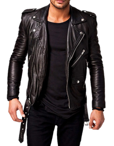 Blouson en cuir Pu homme, de qualité supérieure, à la mode, pour vélo - Product Image 4