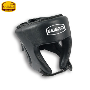 Protège-tête en cuir de vachette de qualité supérieure unisexe avec logo imprimé, en cuir véritable, conçu spécifiquement pour la boxe - Product Image 1
