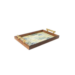 Plateau en bois sculpté à la main en forme de feuille, plateau de service à fruits en bois naturel, assiettes en bois brun à bas prix - Product Image 5