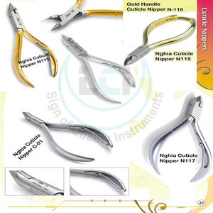 Cortauñas para cutículas de acero inoxidable al mejor precio, duradera, de buena calidad con mango dorado, conveniente para el cuidado de las uñas - Product Image 6