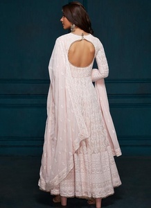 Designer Heavy <b>Chikankari</b> Floorlength Anarkali Dress - Product Image 2