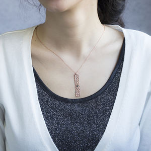 Pendentif à breloque au design martelé moderne simple turc en gros bijoux en argent sterling 925 fabriqués à la main - Product Image 2