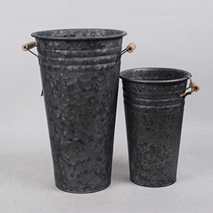 Vase en métal galvanisé pour mariage, dispositif en métal de 12 pouces avec effet de cuivre, centre de table décoratif de mariage disponible - Product Image 2