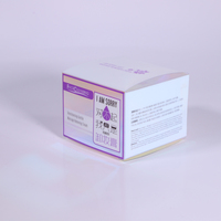 Haute qualité PET carré Transparent recyclable cosmétiques brillant à lèvres ensemble rose coffrets cadeaux vente au détail boîte transparente