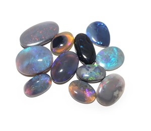 Opale noire naturelle australienne de 110 carats, cabochon lisse, forme fantaisie, pierres précieuses en vrac assorties, faites à la main, haute qualité - Product Image 2