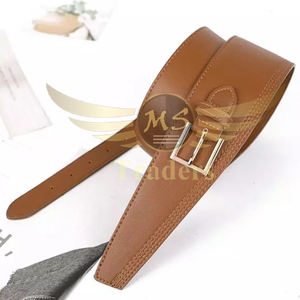 PU cuir or carré boucle ardillon corps chaud femme large ceintures souples Design Unique OEM nouvelle mode ceintures pour les femmes - Product Image 3