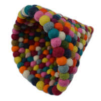 Chapeaux de Noël en feutre multicolores écologiques de 20 cm, en laine naturelle, design traditionnel, légers, durables, décoration pour la maison