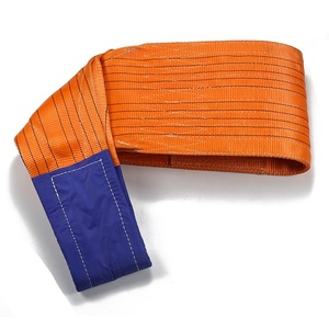 Cinta de Poliéster Laranja com Olhais em Ambas as Extremidades, Material de Segurança, Tipo de Origem, Cinto de Elevação, Transportador de Carga e Suporte - Product Image 1