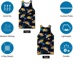 Design personnalisé imprimé 100% coton hommes Singlet classique Gym gilets été débardeur grande taille Option disponible - Product Image 4