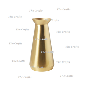 Juego de 2 jarrones de diferentes tamaños en metal color dorado, maceta para flores artificiales, para decoración de hoteles. - Product Image 4