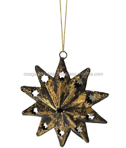 3 flocons de neige DESIGN étoile de noël, ornement suspendu, en fer, décoration de sapin de noël, décoration de maison en métal, étoile, nouveau DESIGN - Product Image 2