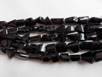 Tourmaline noire facettée, pépites roulées, pierre 100% naturelle, 20-15 mm, taille du trou 0,50 mm, pour la fabrication de bijoux, marque PME GemsBeads