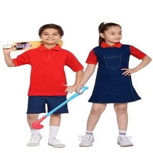 Nuevo Uniforme Escolar para Niños, Camiseta Roja con Cuello y Pantalones Cortos, y Falda Tipo A para Niñas - Product Image 1