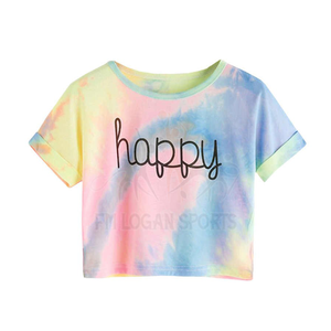 เสื้อเอวลอยพิมพ์โลโก้ได้ตามต้องการ,เสื้อครอปแบบสั่งทำสำหรับผู้หญิง - Product Image 1